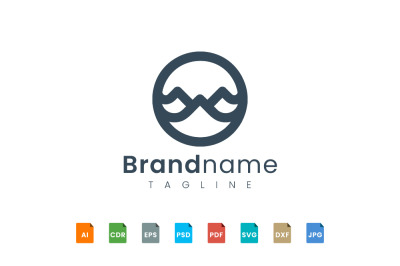 bold mountain logo template