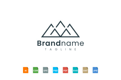 triangle mountain logo template