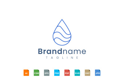 water drop logo template