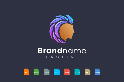 Fresh and shiny hair logo template