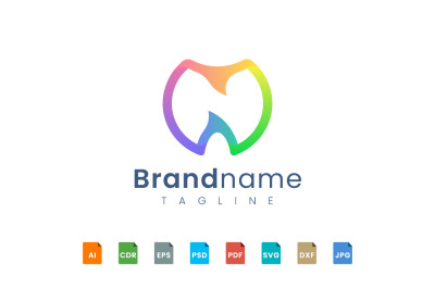 Colorful dental Clinic logo template