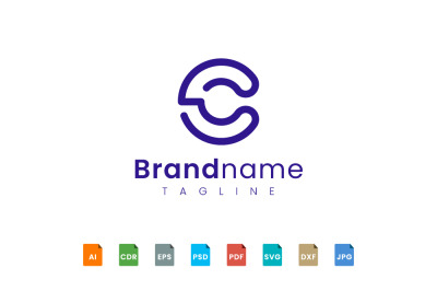 initials design letter C logo template