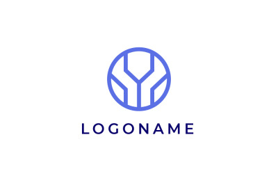 Geometry logo template for tech company