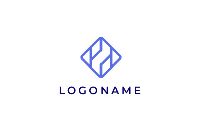 Geometry logo template for tech company