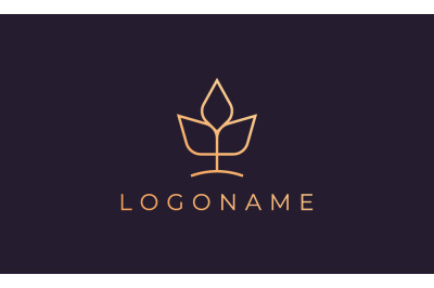 luxurious plant logo template