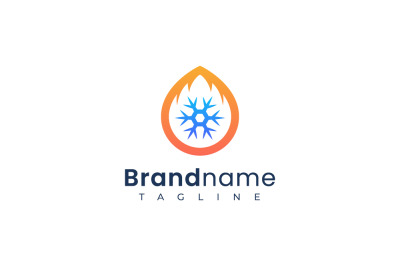 fire and ice logo template