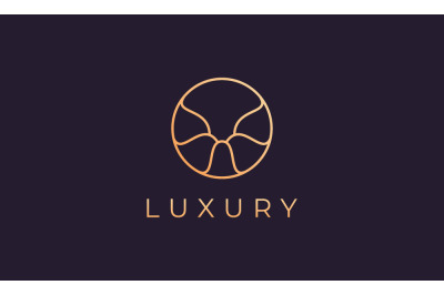 Luxury circle logo template