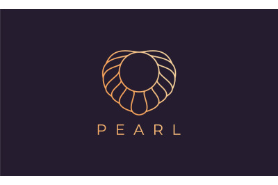 luxurious pearl shell logo template