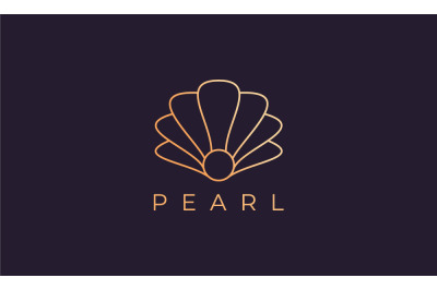 luxurious pearl shell logo template