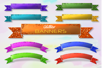 Glitter Glam Luxury Shiny Banner Borders