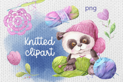 Сlipart knitted elements