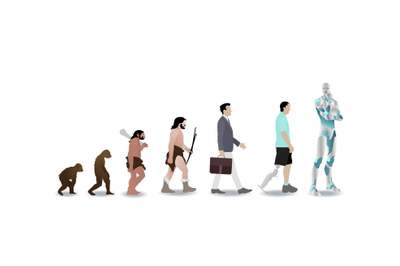 Evolution human to robot cyborg, history man evolve