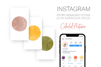 Instagram Story Highlight Icons Autumn color palette