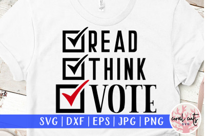 Read think vote - US Election SVG EPS DXF PNG