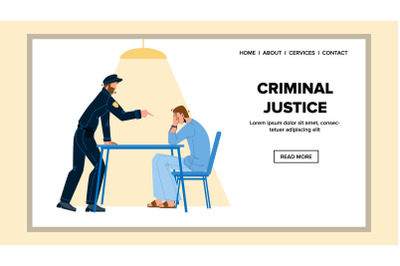 Criminal Justice In Police Office Room Vector