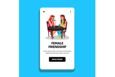 Female Friendship Communicate And Relax Vector