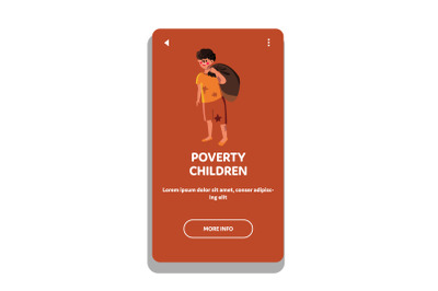 Homeless Poverty Children Social Problem Vector