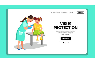 Virus Protection Vaccine Injection Children Vector