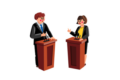 Speaker Politician Debate Or Conference Vector