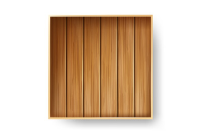 Wooden Box Timber Package For Storaging Vector