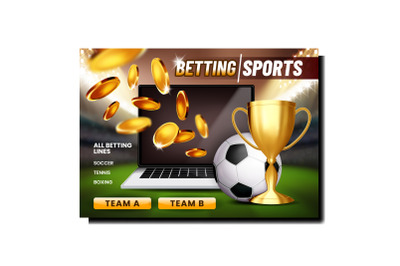 Betting Sport Game Creative Promo Poster Vector