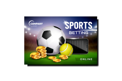 Sports Betting Creative Promotional Poster Vector