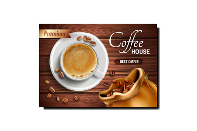 Coffee House Elegance Promotional Poster Vector