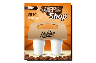 Coffee Shop Creative Promotional Poster Vector