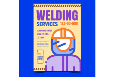 Welding Services Creative Advertise Poster Vector