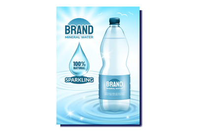 Mineral Water Creative Promotional Banner Vector