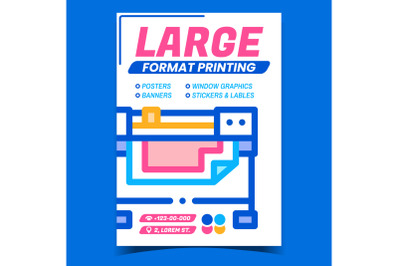 Large Format Printing Advertising Banner Vector