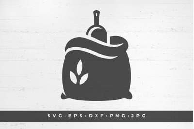 Bag of flour icon isolated on white background vector illustration. SV