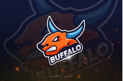 Buffalo Mascot And Esport Logo