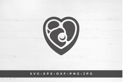 Heart-shaped steak vector illustration. SVG, PNG, DXF, Eps, Jpeg / Cut
