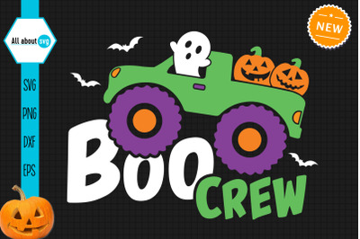 Boo Crew Svg, Halloween Truck Svg