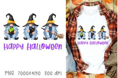 Halloween sublimation designs fall Halloween witch gnomes png