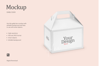 Gable Box Mockup, Kraft Box Mockup | Compatible With Affinity Designer