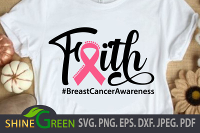 Breast Cancer SVG - Cancer Awareness SVG - Faith - DXF EPS