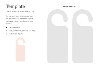 Door Hanger Blank Template | Silhouette Studio  | Cricut Silhouette