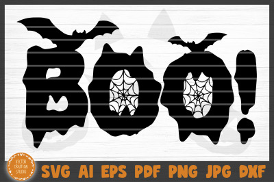 Boo Halloween SVG Cut File
