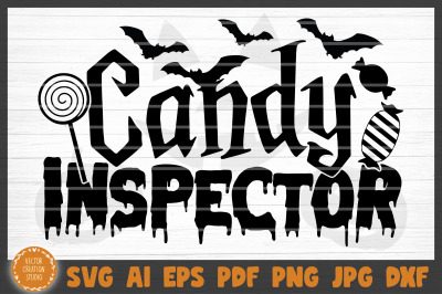 Candy Inspector Halloween SVG Cut File