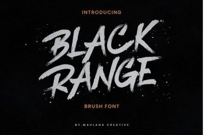 Black Range Brush Font