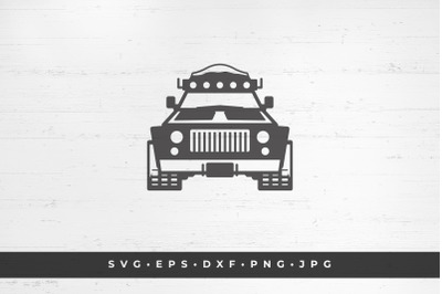 Off-road suv car icon isolated on white background vector illustration