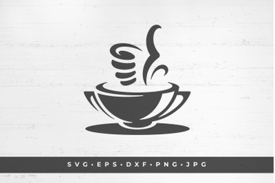 Coffee cup with thumb up symbol isolated on white background vector il