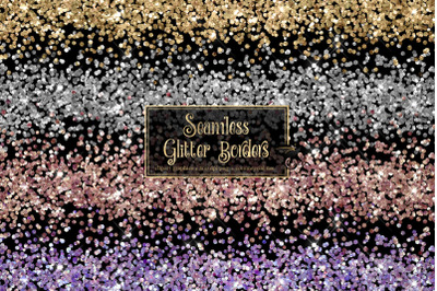 Seamless Glitter Borders Clipart