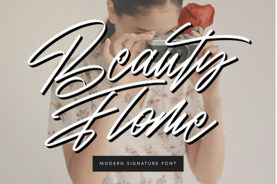 Beauty Flome Signature Modern Font