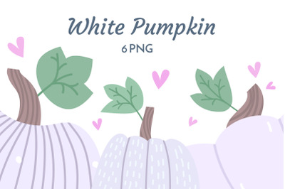 White pumpkin clipart