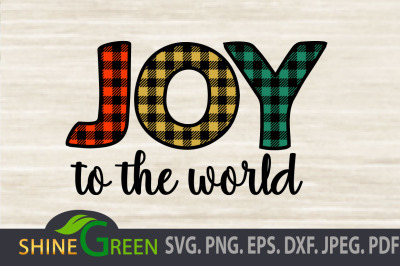 Joy SVG, Buffalo Plaid Christmas Quote DXF