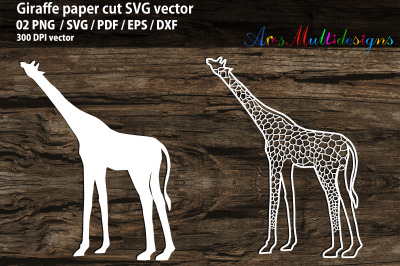 Giraffe paper cut out svg