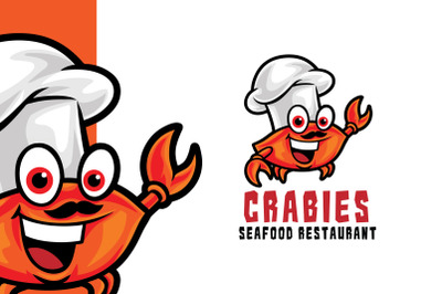 Crab Seafood Restaurant Logo Template